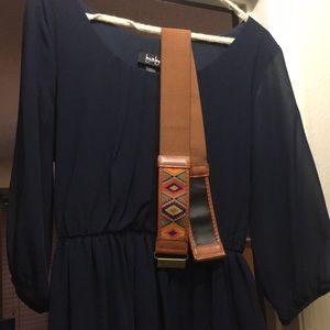ByBy Navy Dress with Belt.